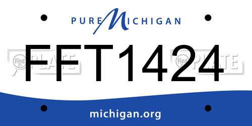 FFT1424 Michigan License Plate
