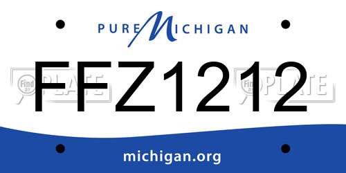 FFZ1212 Michigan License Plate