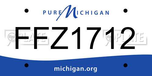 FFZ1712 Michigan License Plate