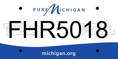 FHR5018 Michigan License Plate