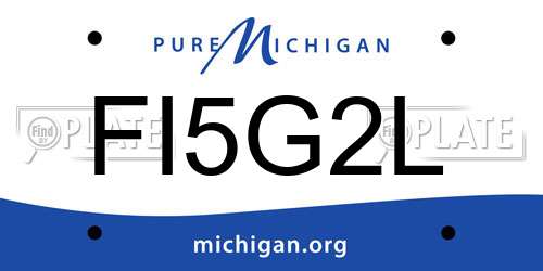 FI5G2L Michigan License Plate