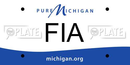 FIA Michigan License Plate