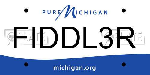FIDDL3R Michigan License Plate