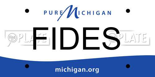FIDES Michigan License Plate