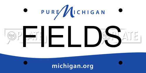 FIELDS Michigan License Plate