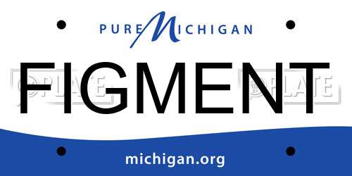 FIGMENT Michigan License Plate