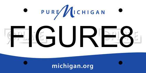 FIGURE8 Michigan License Plate