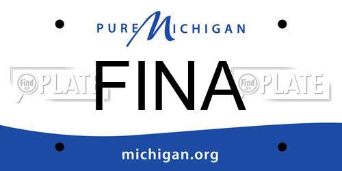 FINA Michigan License Plate