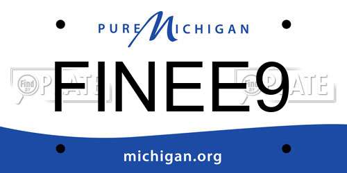 FINEE9 Michigan License Plate