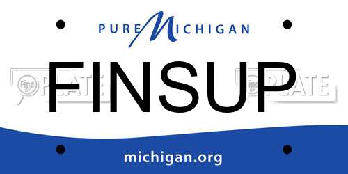 FINSUP Michigan License Plate
