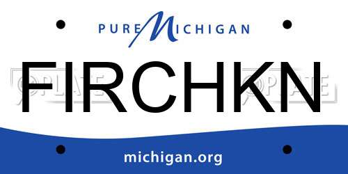 FIRCHKN Michigan License Plate