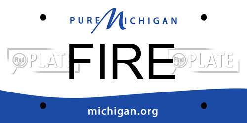 FIRE Michigan License Plate