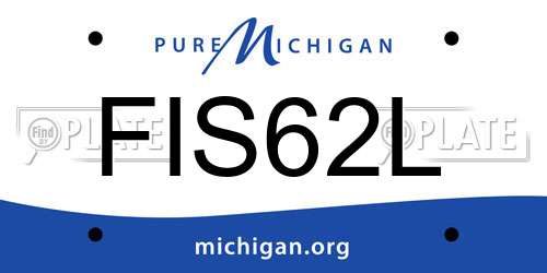 FIS62L Michigan License Plate