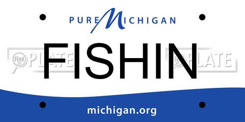 FISHIN Michigan License Plate