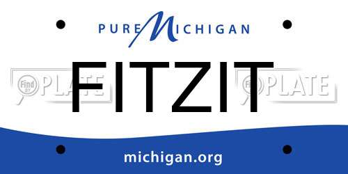 FITZIT Michigan License Plate