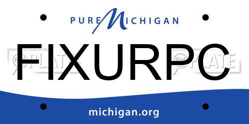 FIXURPC Michigan License Plate