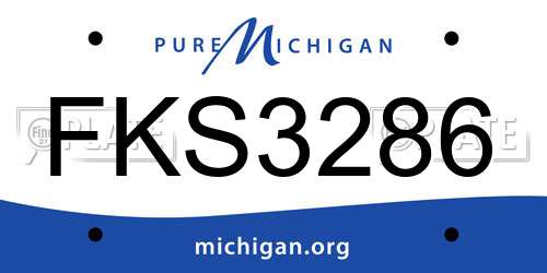 FKS3286 Michigan License Plate