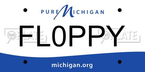 FL0PPY Michigan License Plate