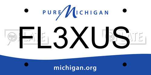 FL3XUS Michigan License Plate