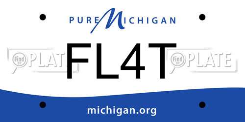 FL4T Michigan License Plate
