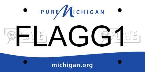 FLAGG1 Michigan License Plate