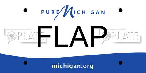 FLAP Michigan License Plate