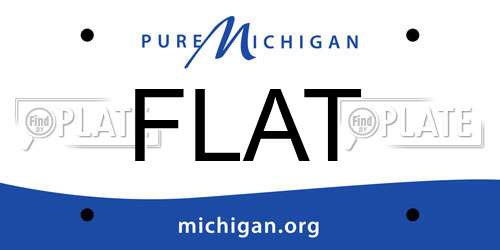 FLAT Michigan License Plate