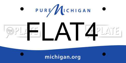 FLAT4 Michigan License Plate