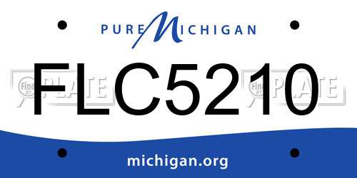 FLC5210 Michigan License Plate