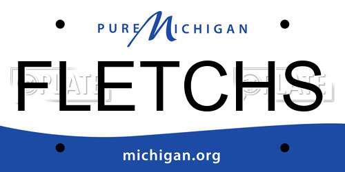 FLETCHS Michigan License Plate