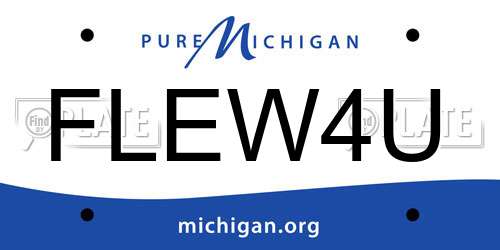 FLEW4U Michigan License Plate