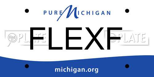 FLEXF Michigan License Plate