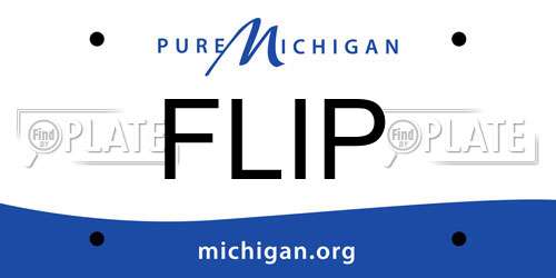 FLIP Michigan License Plate