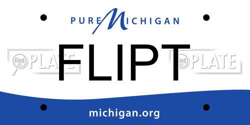 FLIPT Michigan License Plate