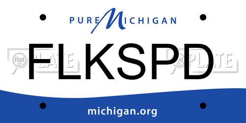 FLKSPD Michigan License Plate