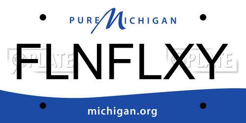 FLNFLXY Michigan License Plate