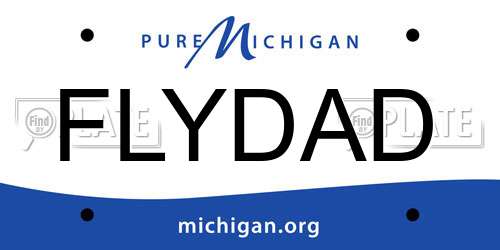 FLYDAD Michigan License Plate