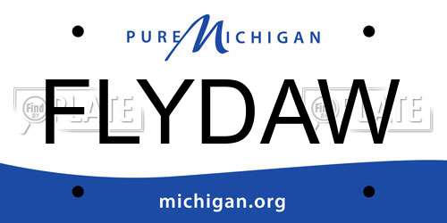 FLYDAW Michigan License Plate