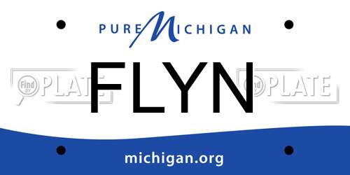 FLYN Michigan License Plate