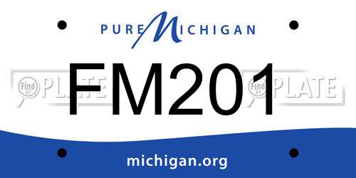 FM201 Michigan License Plate