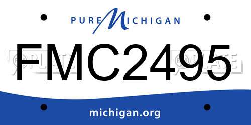 FMC2495 Michigan License Plate