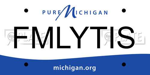 FMLYTIS Michigan License Plate