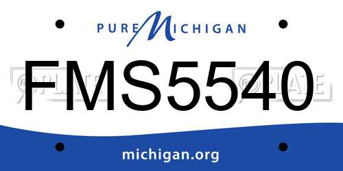 FMS5540 Michigan License Plate