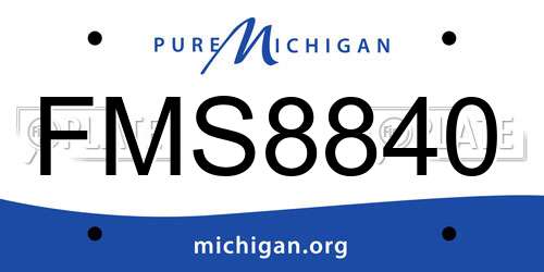 FMS8840 Michigan License Plate