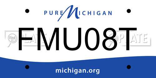 FMU08T Michigan License Plate
