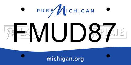 FMUD87 Michigan License Plate