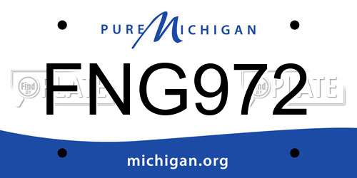 FNG972 Michigan License Plate
