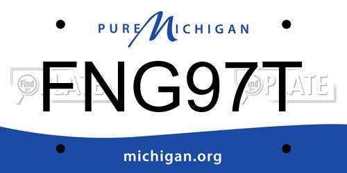 FNG97T Michigan License Plate