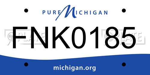 FNK0185 Michigan License Plate