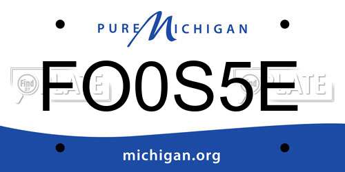 FO0S5E Michigan License Plate